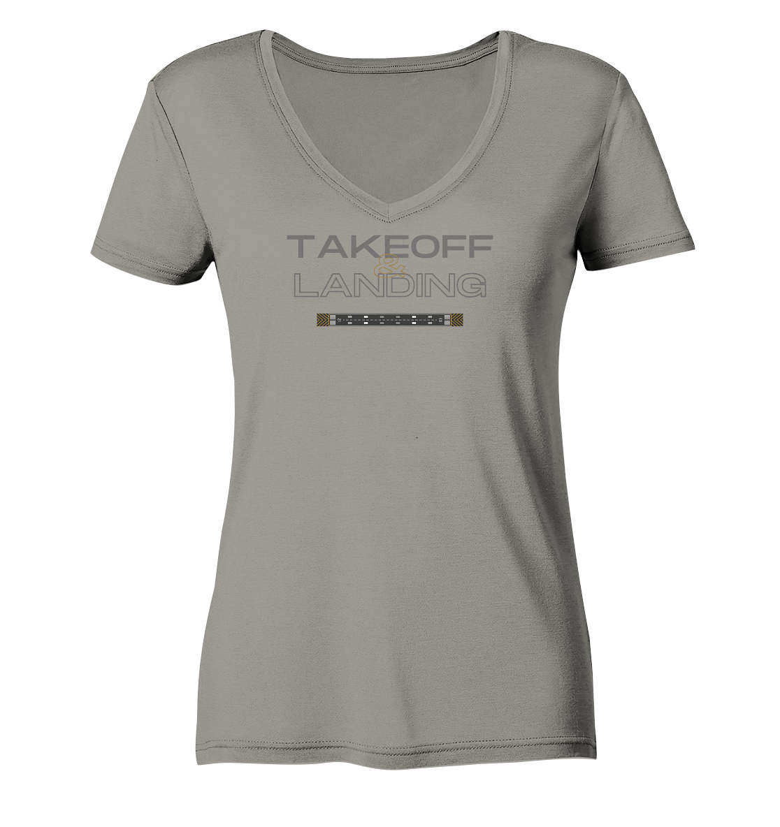 Décollage et atterrissage de Stevfru - T-shirt col V pour femme
