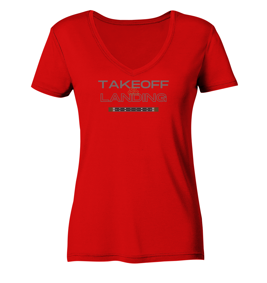 Décollage et atterrissage de Stevfru - T-shirt col V pour femme