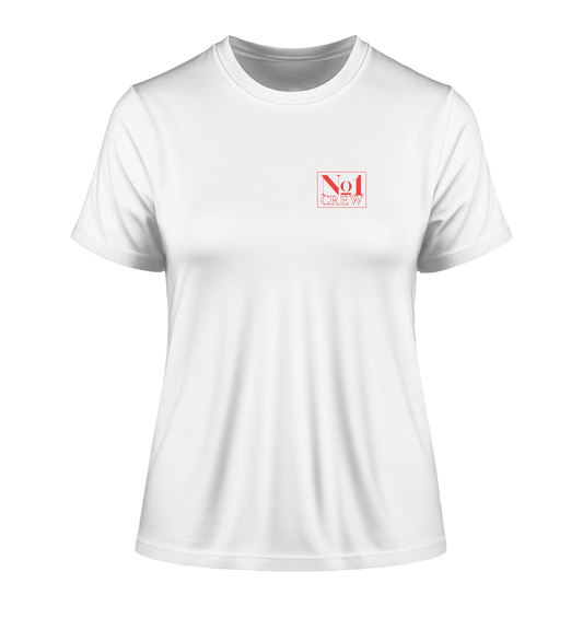 stevfru N1 Crew Red Edition - Chemise bio ajustée pour femme