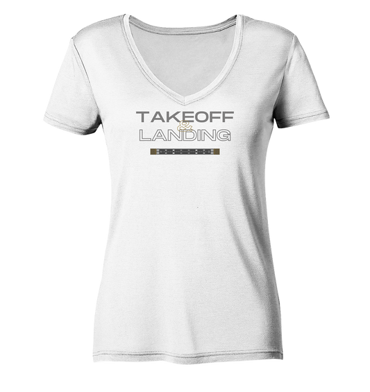 Décollage et atterrissage de Stevfru - T-shirt col V pour femme